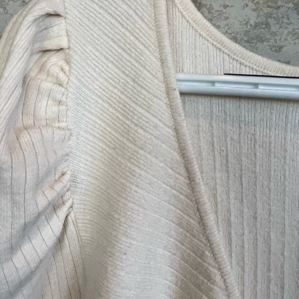 REVOLVE L'Academie Cream V-Neck Sweater - Picture 8 of 16